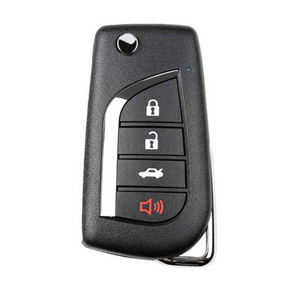 Xhorse Toyota Style / 4 Button Universal Remote Flip Key for VVDI Key Tools (Wired) / Universal Remote