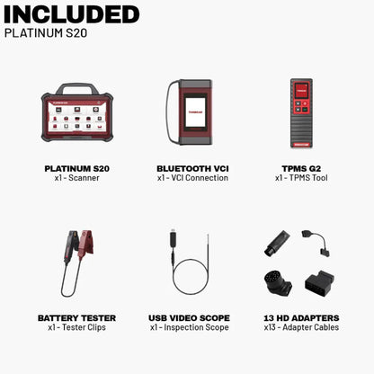 THINKCAR Platinum S20 Vehicle Diagnostic - Ultimate Companion For Diagnostic Pros