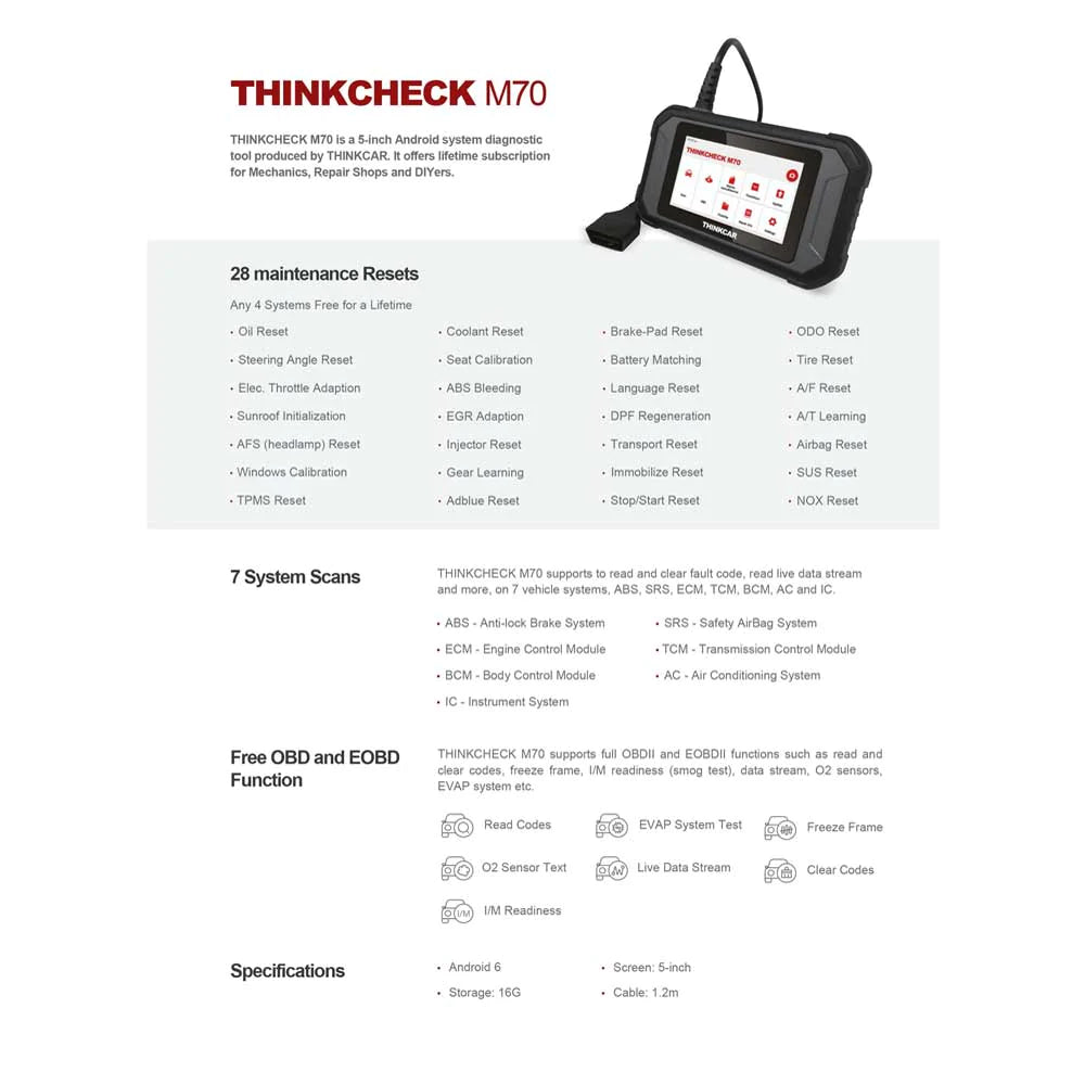 Thinkcar Thinkcheck M70Thinkcar Thinkcheck M70