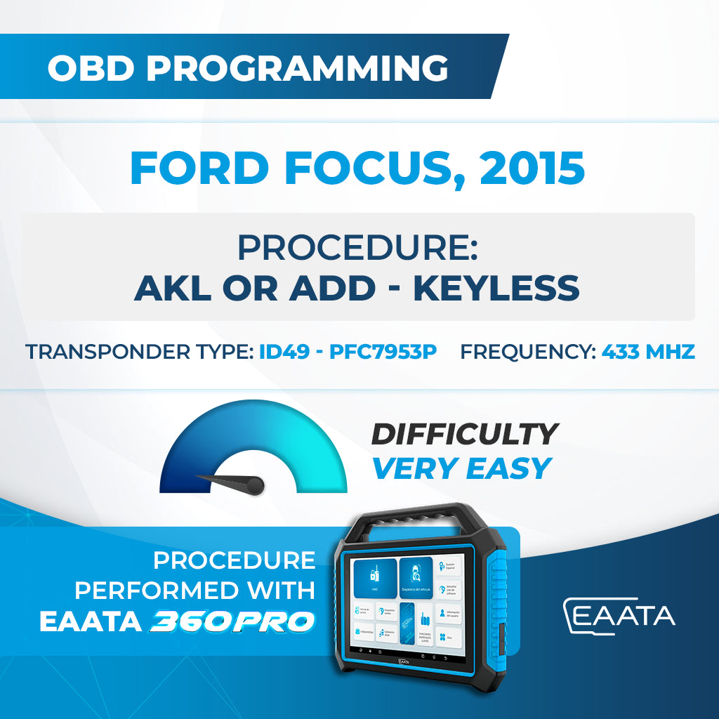OBD programming - Ford Focus, 2015 - AKL or ADD